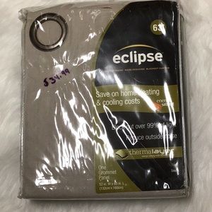 Eclipse one grommet panel linen 52”W x 63” L